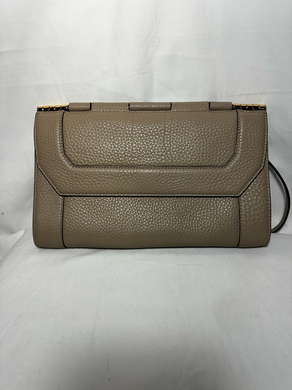 Mackage Beige Pebbled Leather Clutch/Shoulder Bag